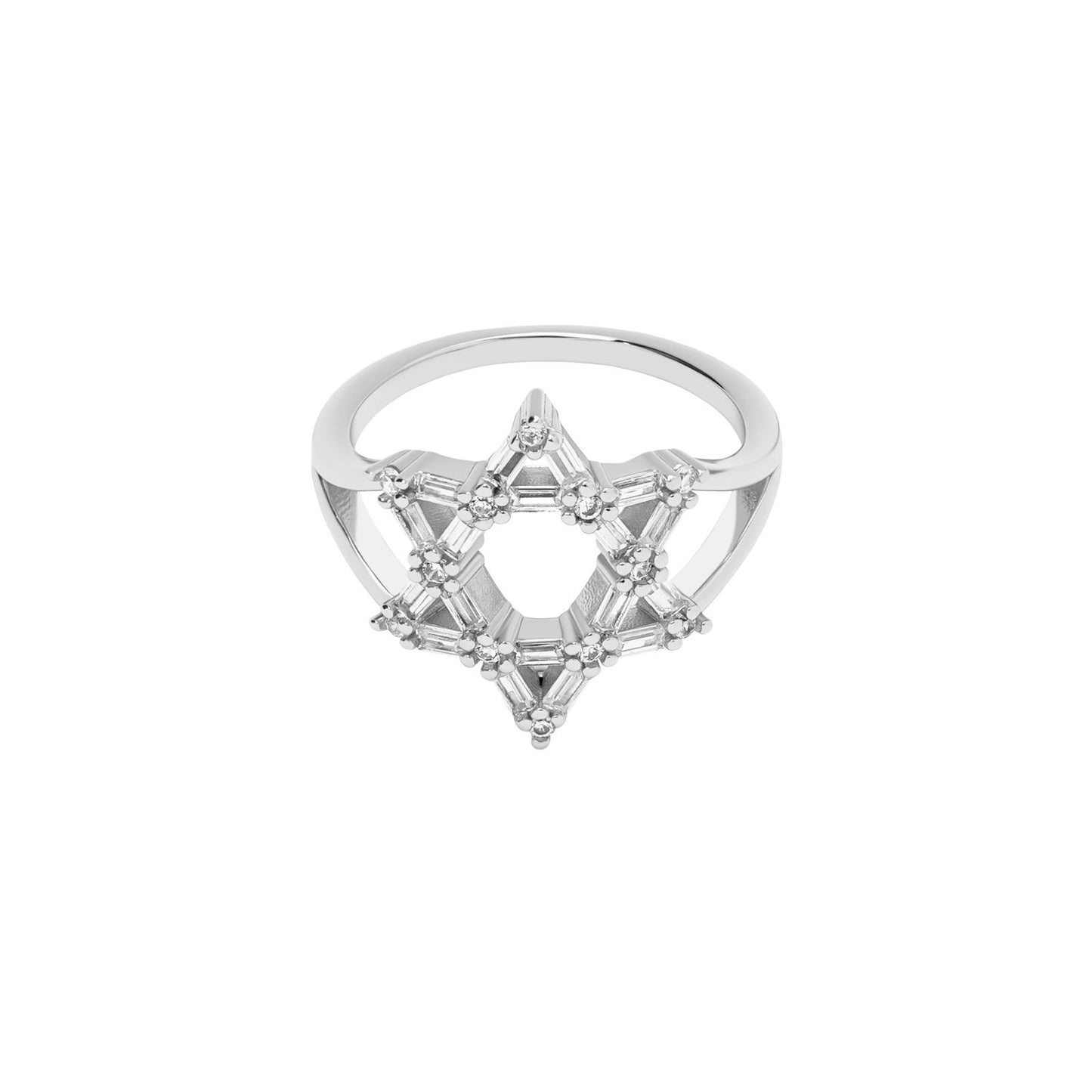 The Maguen David Baguette Ring